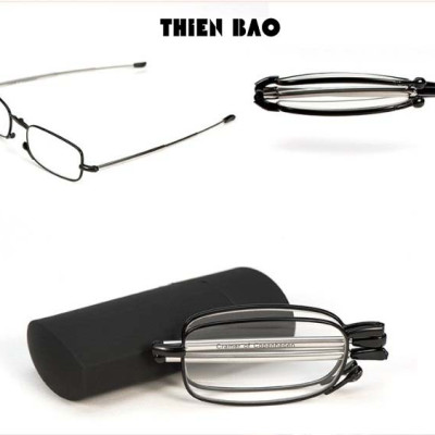 Kính lão thị, viễn thị Nam nữ gọn nhẹ KVN44 tròng Nhật bản gọng rút chuẩn độ cao cấp mini