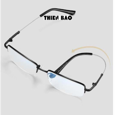Kính lão thị, kính viễn thị Nam nữ KVM367 hàng đẹp xẻ cước chống as xanh Gọng TITANIUM càng dẻo chuẩn độ hàng Hot loại I