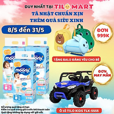 [Combo 2] Bỉm - Tã quần Moony Blue size L Girl 44 miếng (Cho bé 9~14kg)