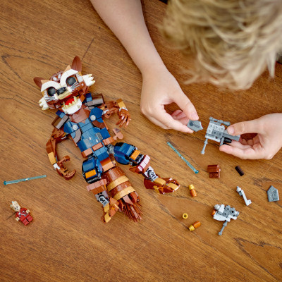Đồ Chơi Lắp Ráp Mô Hình Nhân Vật Rocket LEGO SUPERHEROES 76282 (566 chi tiết)