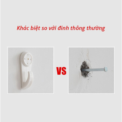 10 Móc Đóng Đinh 4 Chân, Móc Treo Đa Năng, Móc Treo Tranh, Ảnh, Chịu Lực Tốt, Chắc Chắn, Tiện Dụng. TakyHome 2221Set10