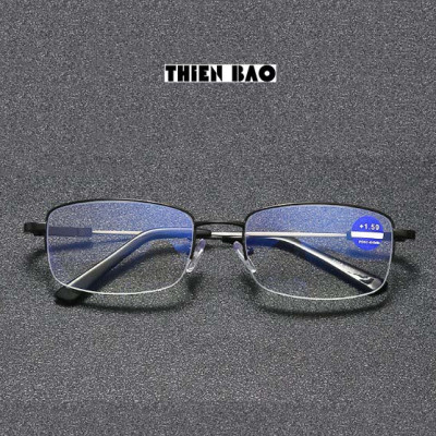 Kính lão thị, kính viễn thị Nam nữ KVM367 hàng đẹp xẻ cước chống as xanh Gọng TITANIUM càng dẻo chuẩn độ hàng Hot loại I