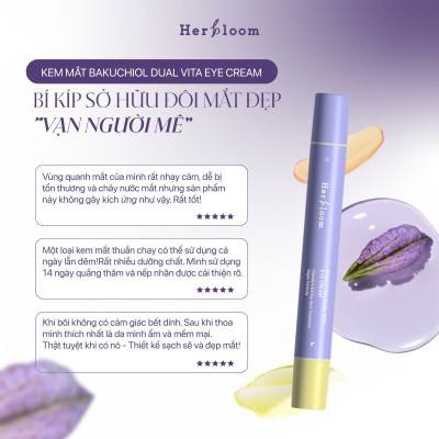 Bộ Đôi Dưỡng Trắng Da & Chống Quầng Thâm Mắt Herbloom Thuần Chay [Kem Dưỡng 60g + Kem Mắt 16ml]