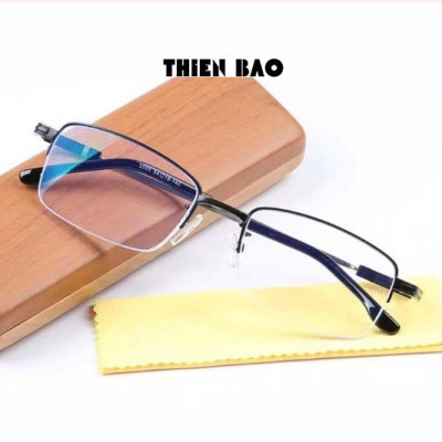 Kính lão thị, kính viễn thị Nam nữ hàng đẹp xẻ cước KVM367 chống as xanh Gọng TITANIUM càng dẻo chuẩn độ