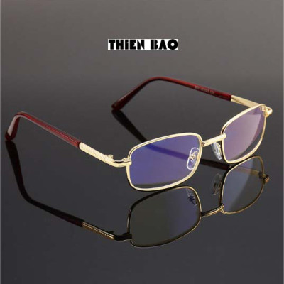 Kính lão thị, viễn thị toàn viền, kim loại NAM NỮ VÀNG GOLD PUMA02 tròng phản quang chống mỏi chuẩn độ cao cấp