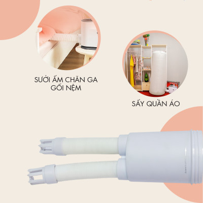 Máy Sấy Quần Áo, Chăn Nệm, Giày Mishio MK308 có chức năng diệt khuẩn UV - Hàng chính hãng