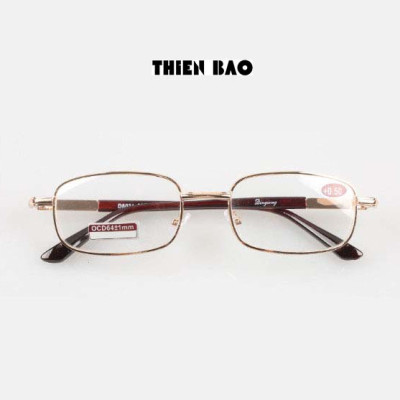 Kính lão thị, viễn thị trung niên tròng Thủy tinh chống xước KVN16 toàn viền vàng GOLD hàng đẹp Nam nữ loại I