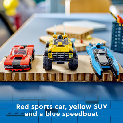 LEGO City 60395 Bộ sưu tập 3 xe đua kết hợp (362 chi tiết)