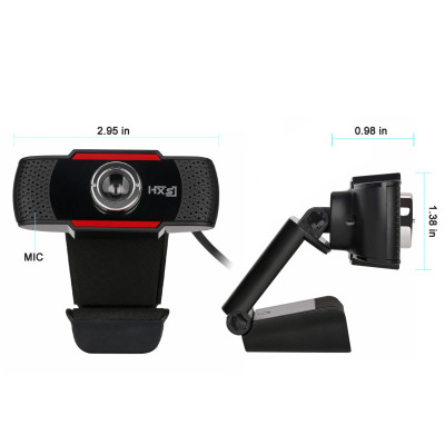 Webcam máy tính HXSJ S20 HD 640x480 Pixel USB3 2.0 Kèm Mic Cho Cuộc Gọi Video - Hàng Chính Hãng