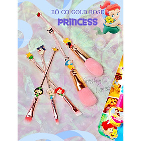 BỘ CỌ TRANG ĐIỂM 5 CÂY CÔNG CHÚA PRINCESS GOLD ROSE HÀNG THỦ CÔNG SƠN TỈNH ĐIỆN CAO CẤP