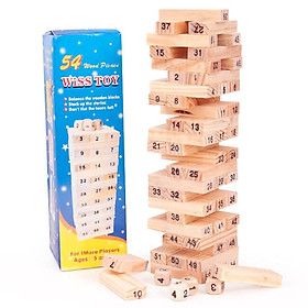 Bộ Đồ Chơi Rút Gỗ Wiss Toy 54 Thanh Cho Bé ( CỠ TO )