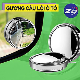 Bộ 2 Gương Cầu Lồi Ô Tô Xoay 360 Độ Có Viền Xóa Điểm Mù Hiệu Quả – Loại Tốt