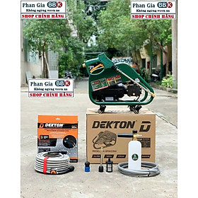 Máy Rửa Xe Công Nghiệp Dekton DK-HPW2350 - Công Suất 2350W - Có Chỉnh Áp - Motor Đầu Rời - Di Cuyển Bằng  Bánh Xe