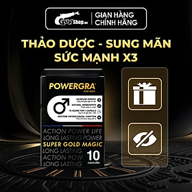Viên uống phục hồi và tăng cường sức khỏe sinh lý nam giới Powergra (Super Gold Magic) - Hộp 10 viên