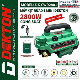 Máy Rửa Xe Dekton DK-CWR2801 - Công Suất 2800W - Có Chỉnh Áp