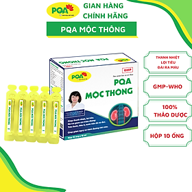 Mộc Thông PQA Giúp Thanh Nhiệt Lợi Tiểu, Hỗ Trợ Giảm Các Triệu Chứng Tiểu Buốt, Nước Tiểu Đục Hộp 10 Ống