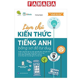 Sách - Làm Chủ Kiến Thức Tiếng Anh Bằng Sơ Đồ Tư Duy Lớp 9 - Tập 1