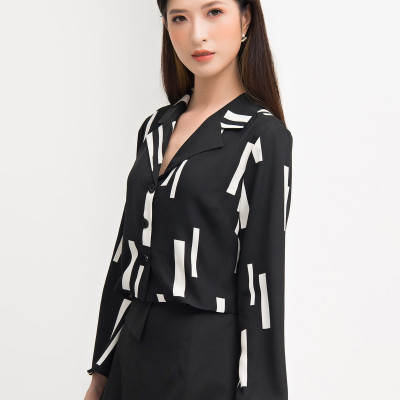 Áo Khoác Blazer Nữ Thời Trang Croptop Tay Loe Maxivic, La Mộc - LM62180