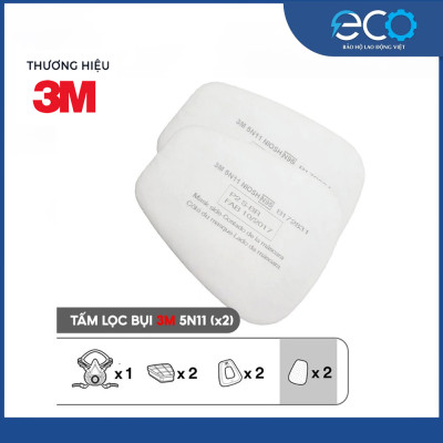 Combo (7 món) mặt nạ phòng độc 3M 7501, 7502 kết hợp phin lọc 3M 6003, tấm lọc bụi 5N11 cùng nắp giữ 501 lọc hơi độc Hơi hữu cơ vô cơ Phun sơn Phun xịt thuốc sâu Mặt nạ chính hãng