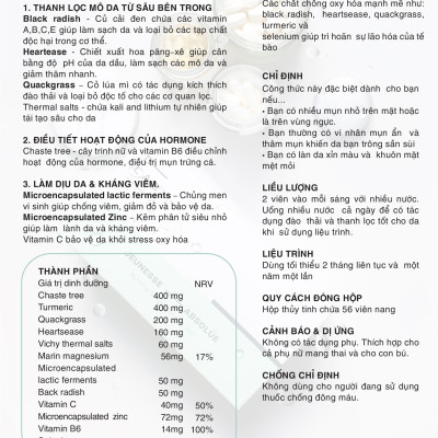 Viên uống D-LAB • Hỗ trợ điều trị mụn • Thanh lọc da • Phục hồi tổn thương • Détox Peau • Skin Detox • Pháp