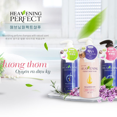 Sữa tắm dưỡng ẩm, làm trắng da HEAVENING 