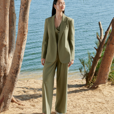 Áo blazer vai rộng PHOEBE thiết kế cao cấp WHITE CHIC