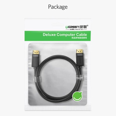 Ugreen UG10211DP102TK 2M Màu Đen Cáp 2 Đầu Displayport chuẩn V1.2 thuần đồng - HÀNG CHÍNH HÃNG