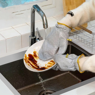 Găng Tay Rửa Chén Sợi Bạc Cách Nhiệt Đa Năng - Bảo Vệ Tay, Tiện Dụng Trong Nhà Bếp - HÀNG CHÍNH HÃNG MINIIN