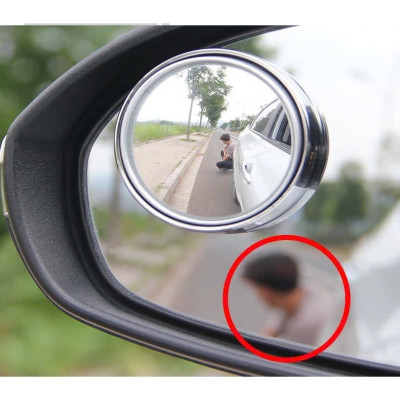 Bộ 2 Gương Cầu Lồi Ô Tô Xoay 360 Độ Có Viền Xóa Điểm Mù Hiệu Quả – Loại Tốt