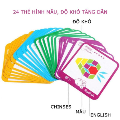 Đồ Chơi Xếp Hình Tangram Bằng Gỗ 155 Chi Tiết Nhiều Màu Sắc Xếp Được Hàng Nghìn Hình Khác Nhau Cho Bé Tư Duy Sáng Tạo