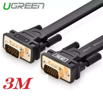 Ugreen UG11667VG105TK 3M màu Đen Cáp tín hiệu 2 đầu VGA cáp dẹt - HÀNG CHÍNH HÃNG