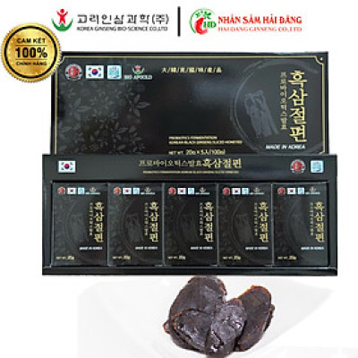 Hắc sâm lát tẩm mật ong chính hãng Hàn Quốc hộp hộp 100G 