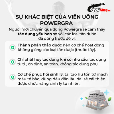 Viên uống tăng cường sinh lý nam giới Powergra (Super Gold Magic) - Vỉ 3 viên