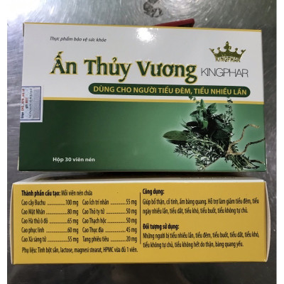 Viên uống Ấn Thuỷ vương Vinh Thịnh Vượng VV, hộp 30v, dùng cho người thận yếu, tiểu đêm