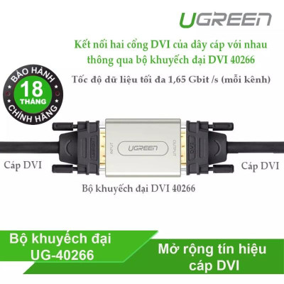 Ugreen UG4026640266TK Màu Xám Bộ khuếch đại tín hiệu DVI 24 + 5 cao cấ - HÀNG CHÍNH HÃNG