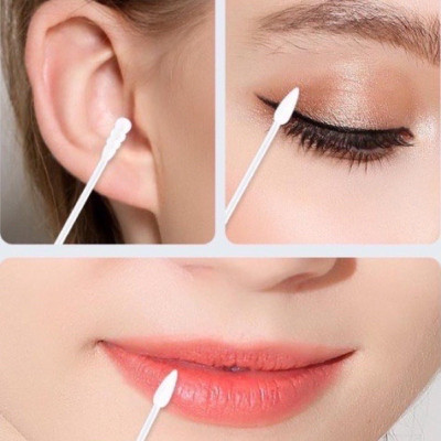 Dụng cụ trang điểm làm đẹp - Set hộp 200c  tăm bông ngoáy tai lớn cao cấp với 2 đầu tăm thiết kế hình dáng khác nhau làm sạch sâu bên trong , an toàn và tiện lợi 