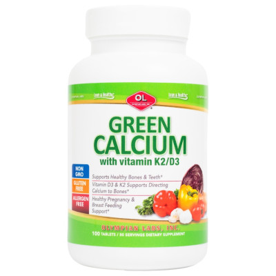 Canxi Hữu Cơ Olympian Labs Green Calcium Dễ Hấp Thu, Hạn Chế Gây Táo Bón, Nóng Trong 100 Viên/Hộp