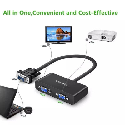 Ugreen UG4025440254TK 1M màu Đen Bộ chia 1 ra 2 màn hình cao cấp - HÀNG CHÍNH HÃNG