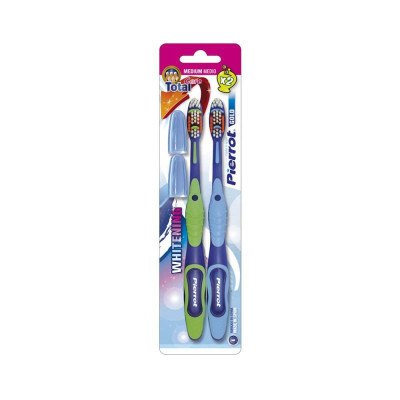 [ Mua 2 tặng 1 set kit ] Bộ đôi bàn chải đánh răng Vàng siêu mềm Pierrot