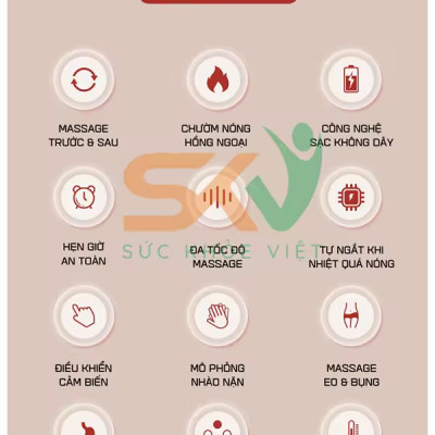Máy Massage Bụng Lưng Đùi Pin Sạc Tích Hợp Đá Nóng Himalaya Hỗ Trợ Giảm Mỡ Bụng Đai Mát Xa Bụng Eo Lưng