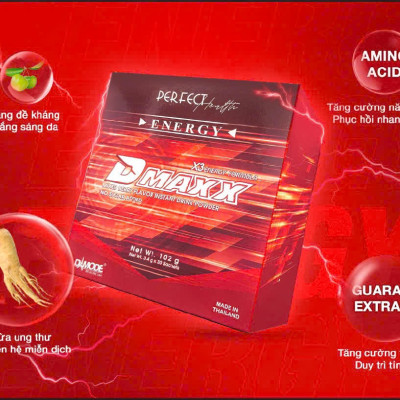 DMAXX thức uống bổ sung vitamin năng lượng không đường DAMODE 47 gói màu đỏ mỗi gói 2,2gr