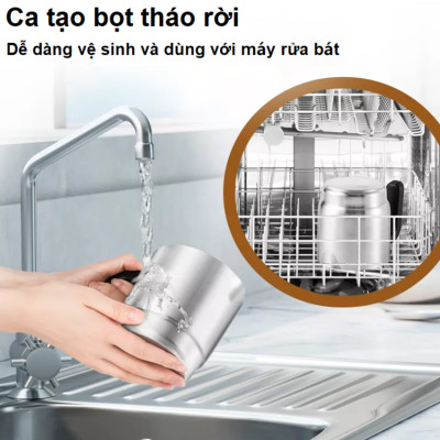 Máy tạo bọt sữa chuyên nghiệp dùng cho quán 4 trong 1 thương hiệu Chulux QF-MF221118 - HÀNG NHẬP KHẨU