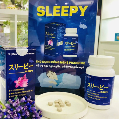 Viên Uống Hỗ Trợ Ngủ Ngon Sleepy Fujina Nhật Bản, Viên Uống Dành Cho Người Mất Ngủ