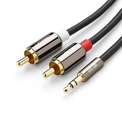 Ugreen UG10583AV116TK 1.5M màu Đen Cáp âm thanh 2 đầu Bông sen sang 3.5mm Dương mạ vàng - HÀNG CHÍNH HÃNG