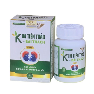 Viên uống Kim tiền thảo bài thạch Vinh Thịnh Vượng VV - Hộp 40 Viên - Hỗ trợ giảm nguy cơ viêm đường tiết niêu, sỏi thận, sỏi bàng quang