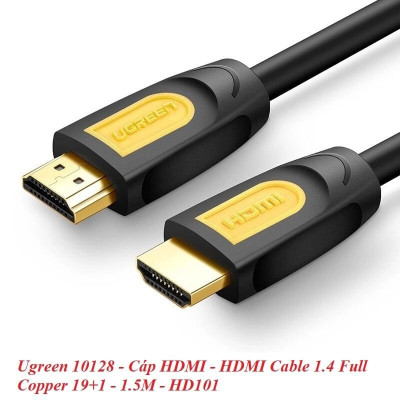 Ugreen UG10128HD101TK 1.5M màu Vàng Cáp tín hiệu HDMI chuẩn 2.0 hỗ trợ phân giải 4K * 2K 60hz - HÀNG CHÍNH HÃNG