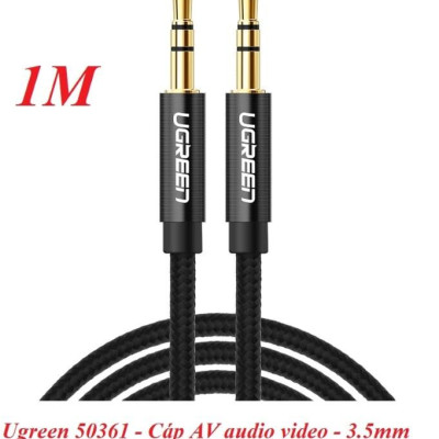 Ugreen UG50361AV112TK 1M màu Đen Cáp âm thanh 2 đầu 3.5mm dương - HÀNG CHÍNH HÃNG