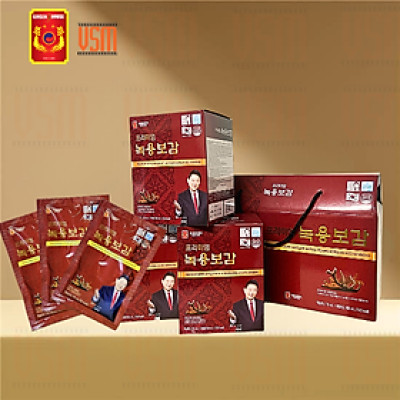 Hộp 10 gói Chiết Xuất Nhung Hươu Và Hồng Sâm Hàn Quốc 6 Năm Tuổi