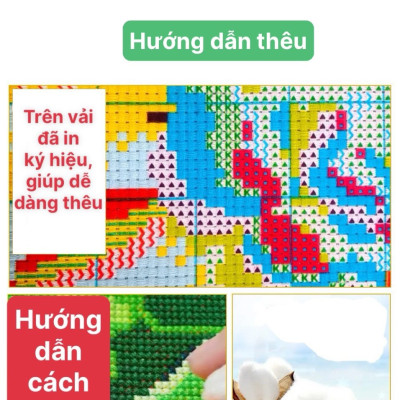 Tranh thêu kín Mã đáo thành công vs8012, kích thước 130 x 60 cm