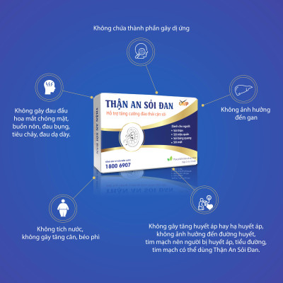 THẬN AN SỎI ĐAN - HỖ TRỢ TĂNG CƯỜNG ĐÀO THẢI CẶN SỎI